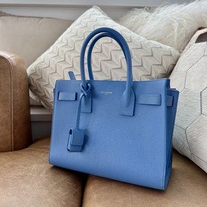 👜 Elegance Redefined: YSL Sac De Jour Bag in Vibrant Blue | Great Condition 👜